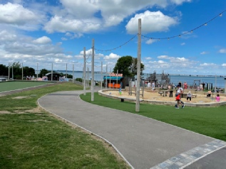 Easy access to the play area for children at Haven Kent Coast, Allhallows in Kent