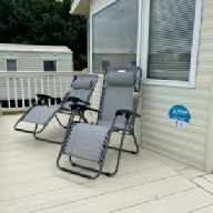 Loungers are available for the veranda